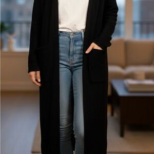 Zara Black Long Cardigan